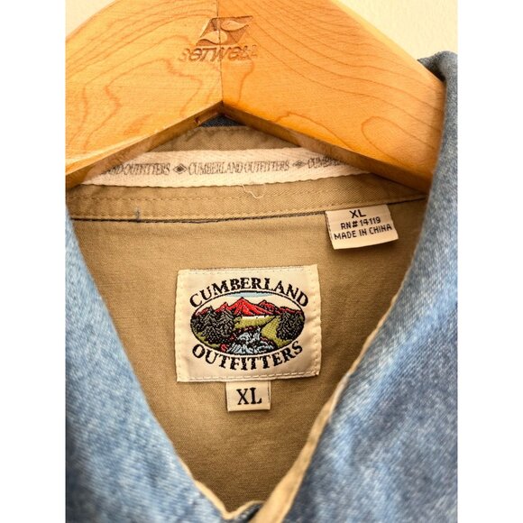 Cumberland Outfitters Western Pearl Snap Shirt Mens XL Aztec Colorblock 90s - Picture 3 of 7